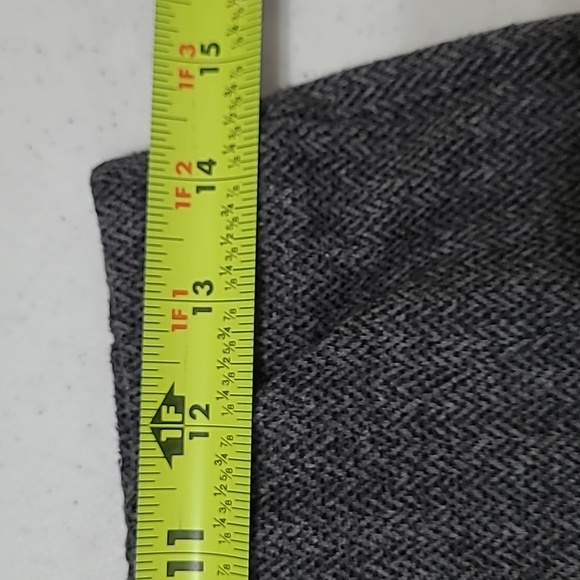 Saks Fifth Avenue Charcoal Grey Herringbone Patterned Pullon Pants size Medium - Picture 5 of 7